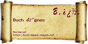 Buch Ágnes névjegykártya